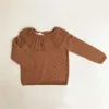 Ensembles de vêtements bébé fille Vêtements printemps / été bébé fille tricotée Pull en tricot-bobine nouveau-née bébé fille Dressl240513
