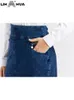 Lih Hua женская плюс джинсовая юбка из хлопковой эластичная тонкая юбка Casual Fashion Tnit Юбка 240513