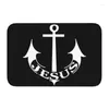 Carpets personnalisés I Love Jesus Doormat Mat Anti-Slip Christian Faith Bath Kitchen Garden Garden tapis 40 cm 60cm