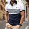 Męskie polo letnie męskie koszula polo zwykłe krótkie guziki slve tops strt sportowy w stylu odzież 11 pullover zużycie Y240510VKGC