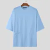 T-shirts masculins 2024 hommes chemises couleur solide O-cou à manches courtes à manches coréenes de style coréen de style Summer