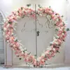 Decorative Flowers White Pink Rose Series Wedding Flower Arrangement Decoration Arch Frame 5D Fabric Wall Center Piece Ball