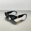 Witte zonnebrillen mannen ontwerper kat oog zonnebrillen lunettes beschermen ogen zomer strand metaal vergulde gouden letter ovale lenzen designer bril glazen heren trendy mz057 c4