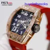 RM Mechanical Wrist Watch RM010 MENS SET med Tsquare Diamond Rose Gold Machinery Swiss Famous Watch