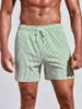 Shorts masculins 3D Ligne épisser les sports pour l'été décontracté et décontracté personnalisé de vacances respirant en polyester plage de plage