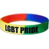 Силиконовый радужный браслет 13 Дизайн ЛГБТ -вечеринка в пользу красочных браслетных браслетных браслетов DHL бесплатная доставка S S