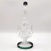 14 tum 8 armar stora bläckfisk multi färg teal champagne fab ägghakapsaxa glas bong dabber riggåtervinning rör vatten bongs rökrör 14mm kvinnliga gemensamma USA -lager