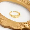 Ringos de cluster elegante 925 Sterling Silver Placting corações de ouro simples para mulheres meninas Fashion Party Wedding Jewelry Acessórios