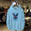 Herren Herumnwinter Fleece Hoodie Street Hip Hop High Rabbit Trendy Mode Cotton Pullover 240428