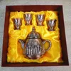 Zestawy herbaciarni Tin Business Prezenty Rosyjskie sztuki i rzemiosła Ozdoby herbaciane całe czajnicze filiżanki tac