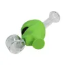 Pipes de tabac de silicone protable en gros de Skull