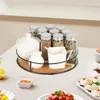 Kitchen Storage Turntable Tray Decoration Rotary Vanity Bread Organizer For Countertop Bar Dining Room Table Cabinet