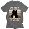 T-shirts voor heren grappige kattenkoffer omdat moord verkeerde letter t-shirt mannen dames 100% katoenen t-shirts oversized korte slev ts kleding t240510