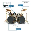 Microfoni Serie di tamburi Microfono cablato con strumento cardioide con supporto per il braccio di clip per microfono di registrazione professionale