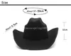 9.5 cm duży brzeg etniczny kowbojowy kapelusz mody elegancki unisex solidny kolor Jazz Hat z dekoracją Western Cowboy Hats