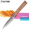 Xituo couteau à parentalité ultra-sharp damas couteau utilitaire couteau japonais vg10 acier noyau de peeling couteau avec poignée en bois doré couteau à fruits