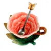 Кружки европейская роскошная цветочная керамическая послеобеденная чайная кофейная набор элегантная французская черная чашка Dim Sum Spoon