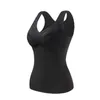 Camisoles Tanks Femme Bra Vest thermique en peluche sans manches V Fime Fit Slim Fit Pillover avec applique Soft Elastic