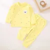 Roupas de roupas para mulheres roupas de bebê Spring e Autumn algodão de mangas compridas e calças de duas peças