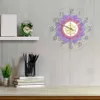 Horloges murales mandala avec fleur de lotus horloge murale moderne om studio panneau salon chambre bohème décor mural