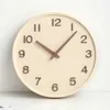 Relógios de parede Japão estilo relógio de parede breve para sala de estar decorativa relógio de madeira relógio de madeira relógio simples relógio retrô de bolso relógio