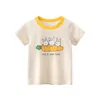 T-shirts 2023 Korean Summer Flower Short Sleeve T-shirts For Girls 2-8 Years Cotton Toddler Girl Tops Baby Girl Tees Clothes T240509