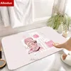 Badmattor AiBoduo 50x80cm Jujutsu Kaisen Yuji Itadori Pink Hushållens badrum set anime icke-halkdörrmattrum mjukt