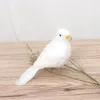 Figurines décoratives 2pcs Blancs Birds artificiels artisanat pour colombes de paix Pigeons d'oiseau avec clips pour PO Accesstes Decoration Home