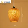 Lampadari di alta qualità in tessuto a mano naturale ciondolo asiatico rustico rattan in bambù lanterna lanterna di lentenne
