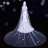 Bijoux de cheveux de mariage V120 Veille nuptiale large strass de mariage Crystal Fleurs de mariage Fleurs de la cathédrale Perles perlées d'illusion nuptiale accessoires de mariée