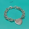 Heart Tag Charm Bracelet designer 925 silver luxury classic women jewelry Chain fashion versatile perfect for gift giving high quality ZJ7602