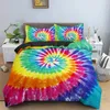 Ensembles de literie Tie Dye Twin Boho Couvrette Bohemian Hippie Bedpread 2/3 pièces Lit bleu set pour garçons Girls