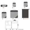 Sacs de rangement 6PCS Cubes d'emballage comprimés Ensemble d'organisateur de voyage avec sac de chaussures en maille visuelle bagage portable
