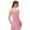 Tråd 2023 Belt bröstkudde yogatank topp bh v-hal rib stockproof elastisk dr för kvinnor