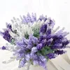 Fleurs décoratives mode 10 têtes de fleur de lavande artificielle romantique pour le festival de fête d'anniversaire Décoration de la maison de mariage