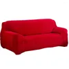 Stol täcker kort plysch solid färg soffa slipcover elastik för vardagsrum funda soffa täcke heminredning 1/2/3/4-sits