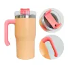 Macaron gekleurde 20 oz sublimatie Student Tumbler met handvat en flip deksels roestvrijstalen koffie Sippy Cups Water fles