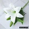 Dekorativa blommor 6pc 3D -tryckning Lilies Artificial Wedding Decor Bridal Bouquet Party Home Living Room Garden Decoration Fake Lily Floral