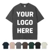 Herren Kleidung übergroße T-Shirt 100% Baumwoll-T-Shirt Hersteller Streetwear Hip Hop Blank Säure Waschmittel Custom Vintage T-Shirts 240511