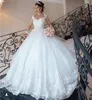 Nouvelle robe de mariée d'arrivée 2024 Appliques perlées à col o