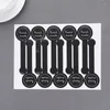 Presentförpackning 50st "handgjorda" svart tätning klistermärke kakor etiketter förpackning etikett diy