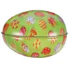 Opslagflessen Easter Tinplate Eieren Candyhouder Cookie Box Decorate Treat Boxes Party Gunsten Gift Iron Case