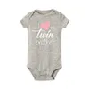 ROMPER Ich liebe meine Zwillingsbrüder Neugeborene Jungen und Mädchen kurze Ärmel -Overalls Twin Baby Clothes Ropa Sommer enge Kleidung Unisex Baby Geschenkl2405