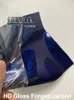 HD Gloss Blue Forged Carbon Vinyl Wrap Couping Film With Air Release Initial Bow Comp Glue Auto Adhesive Foil 1,52x18M 5x59ft avec doublure pour animaux de compagnie