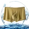 Sous-pants Ice Silk Sexy Boxer Underwear Men Boxers Homme Boxershorts Panties Thin Elastic Transparent