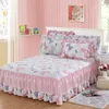 Beddengoed sets home textiel katoenen bed rok set elastisch rubberen plaat rooster hoge sprei beddengoed 200 220 printreactieve kwaliteit