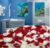壁紙フロアの壁紙3Dバスルーム用カスタムPO防水性自己粘着