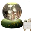 Decorative Figurines Night Lamp Glowing Planetary Galaxy Crystal Ball Lights USB Power Warm Bedside Light Christmas Kid Gift