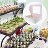 Storage Bottles 4pcs Cupcake Boxes Clear Window Bakery Box With 12 Hole Inserts Cake Packaging