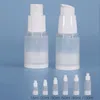 Frosted PP Plastic Airless Spray Pump Bottles with white lid for skin care serum lotion 15ml 20ml 30ml 50ml 80ml 100ml Travel size refi Ipeo